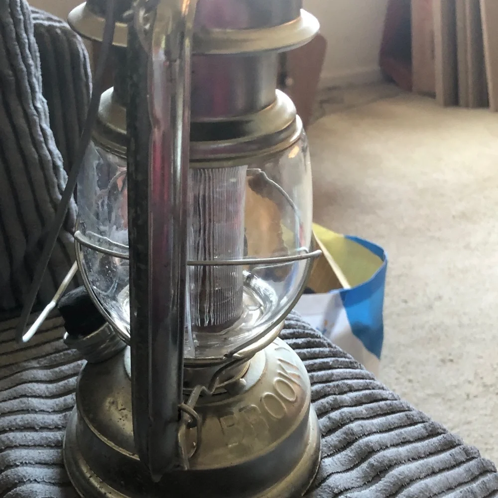 Metallic Silver Vintage-Style Lantern